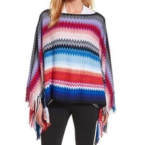 Missoni Zig Zag Wool Blend Chevron Poncho
